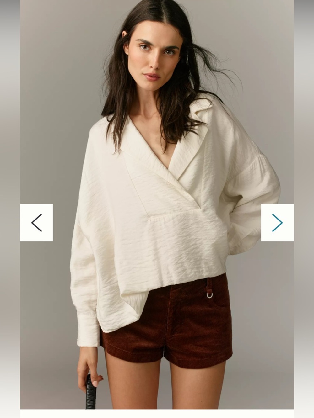 Anthropologie The Dylon Long-Sleeve Wide-Placket Top